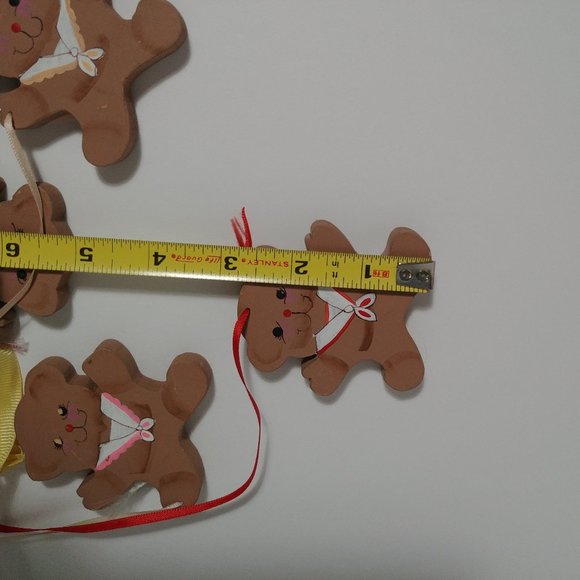 Adorable Colorful Painted Wooden Bear Mobile - Picture 14 of 14